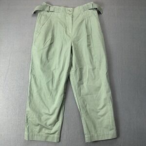TOAST  SIDE TAB COTTON LINEN TWILL TROUSERS HERB WTRTS16 SIZE 12 PANTS (32x26.5)